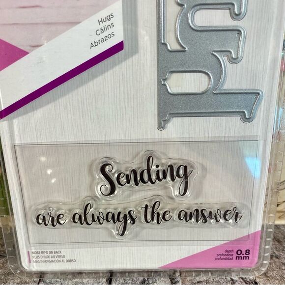 Gemini Crafters Companion Hugs Stamp Die Set 3.5 by 1.5 Card Making Scrapbooks - Picture 3 of 4